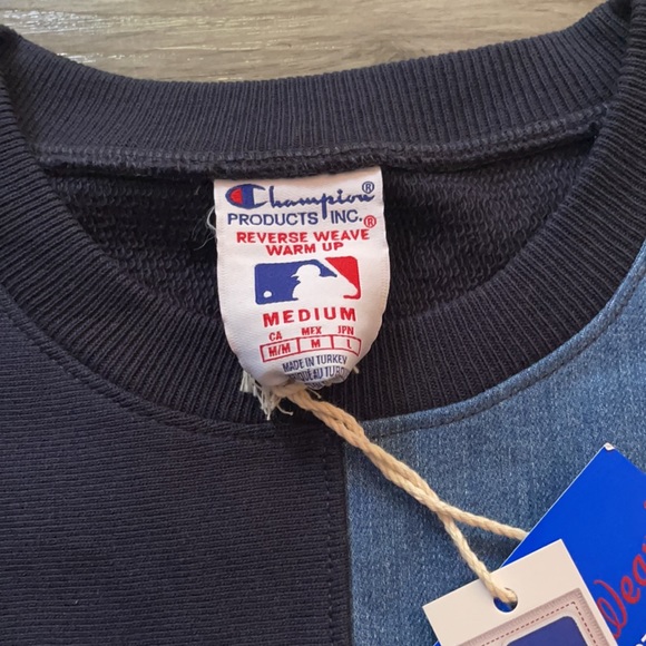 Champion Exclusive Detroit MLB Denim Sweatshirt - Picture 2 of 7